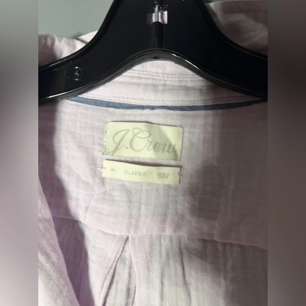 J.Crew Garçon Classic Double Gauze Shirt Size 14 - Picture 2 of 5